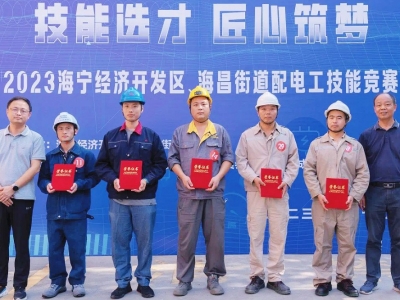 芯能科技員工在“技能選才 匠心築夢”配電工技能競賽中喜獲佳績